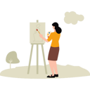 پیش‌نمایش فایل girl-drawing-on-board-7658929 از پک سرگرمی و علاقه‌مندی