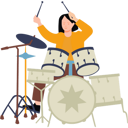 پیش‌نمایش فایل girl-playing-drum-7658927 از پک سرگرمی و علاقه‌مندی