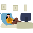 پیش‌نمایش فایل girl-watching-tv-7658948 از پک سرگرمی و علاقه‌مندی