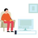 پیش‌نمایش فایل boy-watching-tv-with-drink-7722390 از پک سبک زندگی و سرگرمی