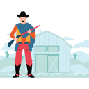 پیش‌نمایش فایل cowboy-stands-7722404 از پک سبک زندگی و سرگرمی