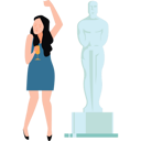 پیش‌نمایش فایل girl-get-award-and-drinking-juice-7722379 از پک سبک زندگی و سرگرمی