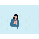 پیش‌نمایش فایل girl-watching-movie-in-cinema-7722373 از پک سبک زندگی و سرگرمی