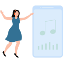 پیش‌نمایش فایل girl-wearing-headphones-listening-to-music-7722366 از پک سبک زندگی و سرگرمی