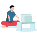 پیش‌نمایش فایل man-watching-tv-7722383 از پک سبک زندگی و سرگرمی