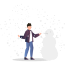 پیش‌نمایش فایل boy-building-snowman-7877607 از پک آب‌وهوا و فصل‌ها
