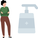 پیش‌نمایش فایل girl-looks-at-hygiene-bottle-7824533 از پک بهداشت و نظافت