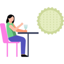 پیش‌نمایش فایل girl-drinking-and-eating-cookies-7809077 از پک خوراک‌شناسی