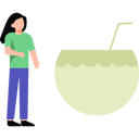 پیش‌نمایش فایل girl-drinking-coconut-water-7809094 از پک خوراک‌شناسی