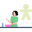 پیش‌نمایش فایل girl-making-gingerbread-cookies-7809092 از پک خوراک‌شناسی
