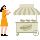 پیش‌نمایش فایل girl-selling-hot-dogs-7877582 از پک بازار