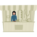 پیش‌نمایش فایل girl-selling-meat-at-shop-7877557 از پک بازار