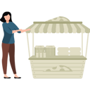 پیش‌نمایش فایل girl-selling-pizza-at-stall-7877577 از پک بازار