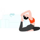 پیش‌نمایش فایل girl-is-exercising-at-home-7889150 از پک وزن و اندازه