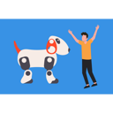 پیش‌نمایش فایل boy-playing-with-robot-dog-7905618 از پک فعالیت ربات