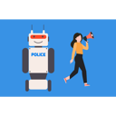 پیش‌نمایش فایل girl-is-marketing-the-robotic-police-7905629 از پک فعالیت ربات