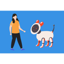 پیش‌نمایش فایل girl-plays-with-a-robotic-dog-7905640 از پک فعالیت ربات