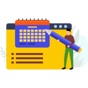 پیش‌نمایش فایل male-making-appointments-on-calendar-7973840 از پک تنظیم قرار ملاقات