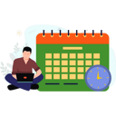 پیش‌نمایش فایل man-scheduling-appointment-7973850 از پک تنظیم قرار ملاقات