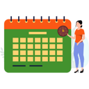 پیش‌نمایش فایل woman-looking-at-schedule-on-calendar-7973842 از پک تنظیم قرار ملاقات