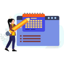 پیش‌نمایش فایل woman-making-schedule-on-calendar-7973846 از پک تنظیم قرار ملاقات