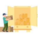 پیش‌نمایش فایل a-boy-is-loading-cartons-into-a-truck-8084909 از پک نقل مکان به خانه جدید