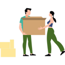 پیش‌نمایش فایل boy-and-girl-carrying-box-of-goods-8084919 از پک نقل مکان به خانه جدید