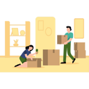 پیش‌نمایش فایل boy-and-girl-packing-household-goods-into-boxes-8084896 از پک نقل مکان به خانه جدید