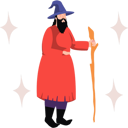 پیش‌نمایش فایل magic-man-standing-with-wand-8084726 از پک جادو