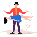 پیش‌نمایش فایل magician-carrying-the-girl-in-air-8084740 از پک جادو