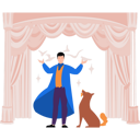 پیش‌نمایش فایل magician-performing-magic-tricks-with-pet-8084719 از پک جادو