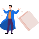 پیش‌نمایش فایل male-magician-performs-tricks-with-book-8084729 از پک جادو