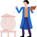 پیش‌نمایش فایل man-making-magic-potion-from-book-8084731 از پک جادو