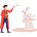 پیش‌نمایش فایل the-magician-is-doing-the-rabbit-hat-trick-8084722 از پک جادو