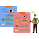 پیش‌نمایش فایل businessman-looking-for-candidate-8084714 از پک مصاحبه و فرآیند استخدام