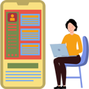 پیش‌نمایش فایل girl-looking-at-job-resume-online-8084705 از پک مصاحبه و فرآیند استخدام