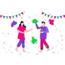 پیش‌نمایش فایل boy-and-girl-celebrating-the-festival-of-colors-8071014 از پک جشنواره و تعطیلات