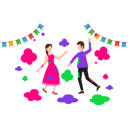 پیش‌نمایش فایل boy-and-girl-playing-with-colors-8071012 از پک جشنواره و تعطیلات
