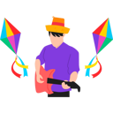 پیش‌نمایش فایل boy-playing-guitar-on-kite-day-8071038 از پک جشنواره و تعطیلات