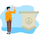 پیش‌نمایش فایل boy-holding-peace-flag-8102241 از پک صلح