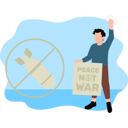 پیش‌نمایش فایل boy-holding-stop-war-board-8102273 از پک صلح