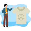 پیش‌نمایش فایل boy-looking-at-peace-sign-on-t-shirt-8102257 از پک صلح