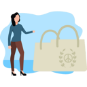 پیش‌نمایش فایل girl-bag-with-peace-sign-8102250 از پک صلح