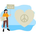 پیش‌نمایش فایل girl-holding-peace-and-stop-war-signboard-8102272 از پک صلح