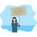 پیش‌نمایش فایل girl-holding-stop-war-board-8102237 از پک صلح