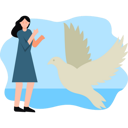 پیش‌نمایش فایل girl-looking-at-peace-bird-8102271 از پک صلح