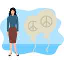 پیش‌نمایش فایل girl-stands-next-to-peace-balloon-8102248 از پک صلح