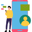 پیش‌نمایش فایل boy-chatting-on-mobile-8102099 از پک فرآیند خوش‌آمدگویی