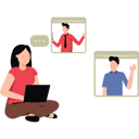 پیش‌نمایش فایل business-people-in-conference-call-8102154 از پک جلسه آنلاین و کنفرانس تلفنی