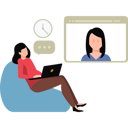 پیش‌نمایش فایل girl-in-online-meeting-8102161 از پک جلسه آنلاین و کنفرانس تلفنی